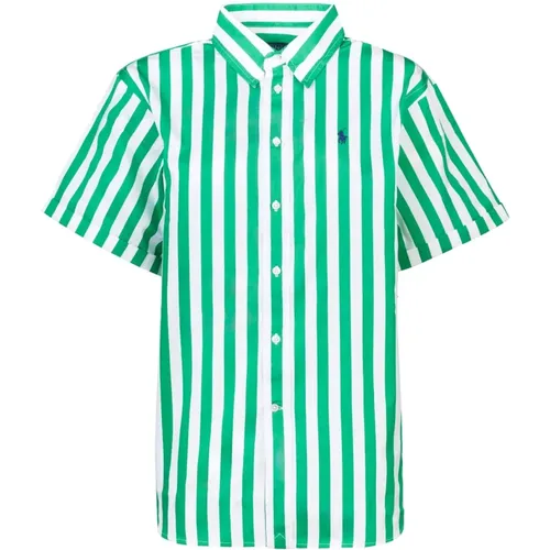 Grün/Weißes Polo-Shirt , Herren, Größe: 2XS - Polo Ralph Lauren - Modalova