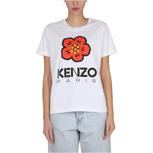 Floral Loose Fit T-Shirt , female, Sizes: L - Kenzo - Modalova