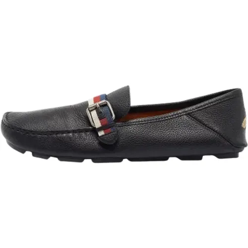 Pre-owned Leather flats , male, Sizes: 7 1/2 UK - Gucci Vintage - Modalova