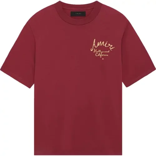 Logo Brust Design T-Shirt , Herren, Größe: L - Amiri - Modalova