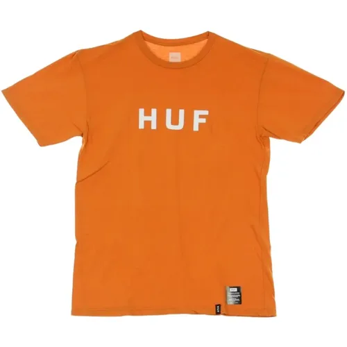 Rost Herren Logo T-Shirt , Herren, Größe: S - HUF - Modalova