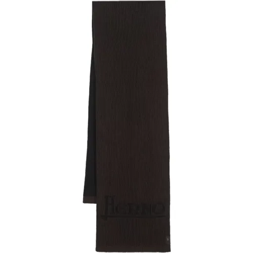 Ribbed Wool Two Tone Scarf , male, Sizes: ONE SIZE - Herno - Modalova