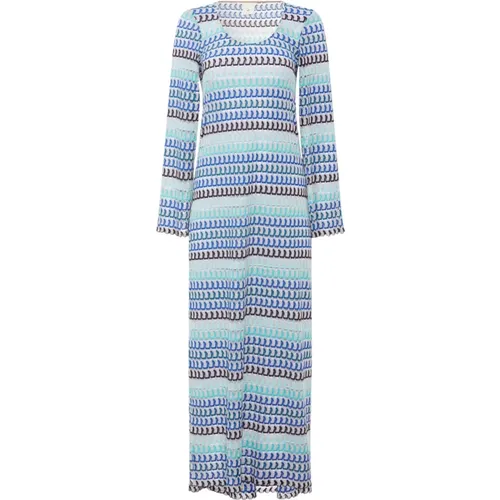 Blue Crochet Dress , female, Sizes: 2XS - Heartmade - Modalova