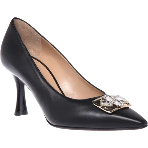 Court shoes in leather , Damen, Größe: 36 1/2 EU - Baldinini - Modalova