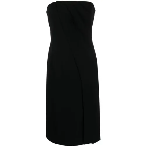 Schwarzes Crepe-Textur Strapless Kleid , Damen, Größe: XS - Anine Bing - Modalova