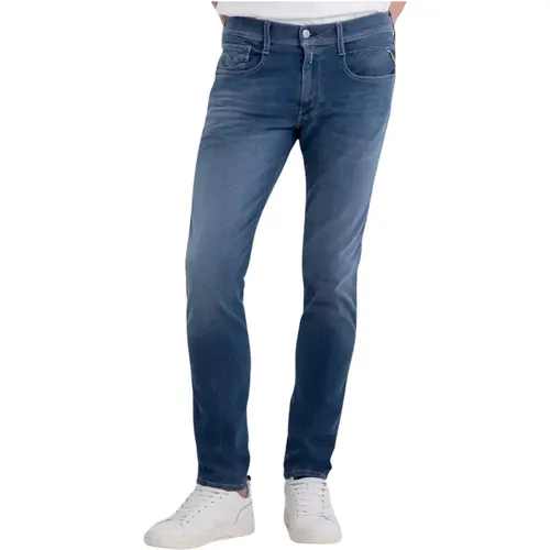 Slim Fit Tapered Leg Jeans , Herren, Größe: W34 L32 - Replay - Modalova