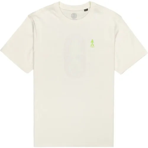 Kurzarm Baumdruck T-Shirt , Herren, Größe: XL - Element - Modalova