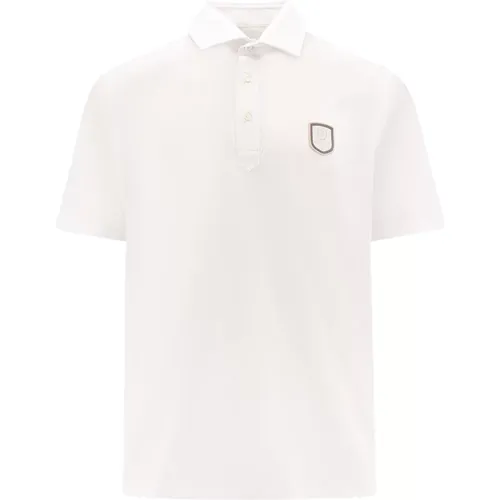 Logo Patch Polo Shirt Classic Collar - BRUNELLO CUCINELLI - Modalova