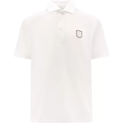 Logo Patch Polo Shirt Classic Collar , Herren, Größe: S - BRUNELLO CUCINELLI - Modalova