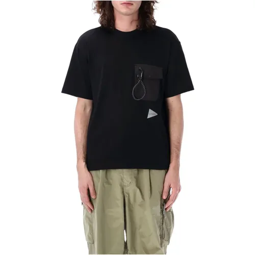Pocket T-Shirt Ss24 , male, Sizes: L - And Wander - Modalova