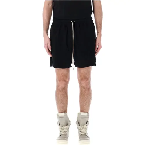 Schwarze Baumwoll-Jersey-Shorts , Herren, Größe: S - Rick Owens - Modalova