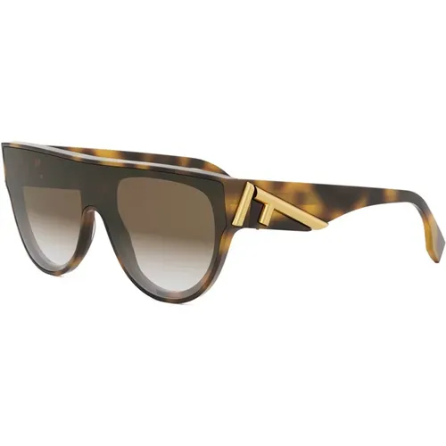 Stylish Sunglasses Havana Frame , unisex, Sizes: 62 MM - Fendi - Modalova