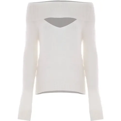 Mohair Wolle Cut-Out Ausschnitt Pullover , Damen, Größe: S - Kocca - Modalova