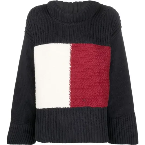 Flag Icon Sweater aus der TH Collection , Damen, Größe: M - Tommy Hilfiger - Modalova