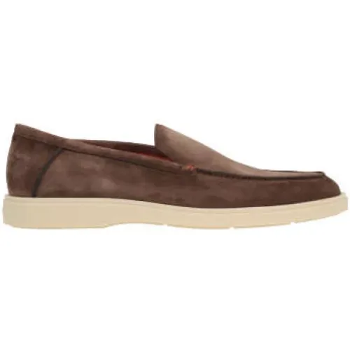 Braune Wildleder Mokassins,Loafers - Santoni - Modalova