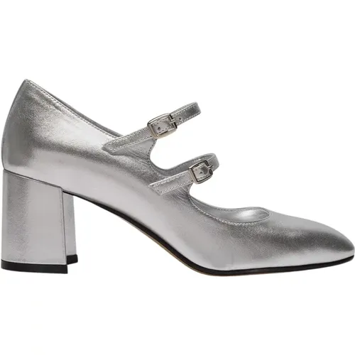 Silberne Leder Mary Janes Pumps - Carel - Modalova