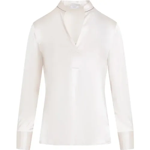 Elegant Silk Shirt , female, Sizes: 2XS, S, XS - PESERICO - Modalova