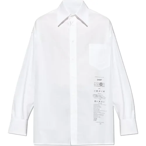 Shirt mit Druck , Herren, Größe: M - MM6 Maison Margiela - Modalova