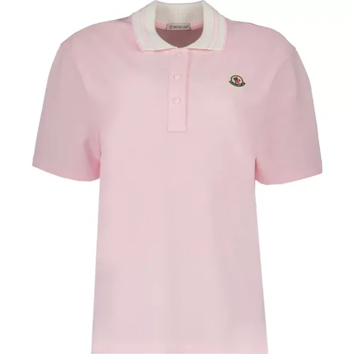 Polo T-Shirt - Boxy Fit , male, Sizes: S, L - Moncler - Modalova