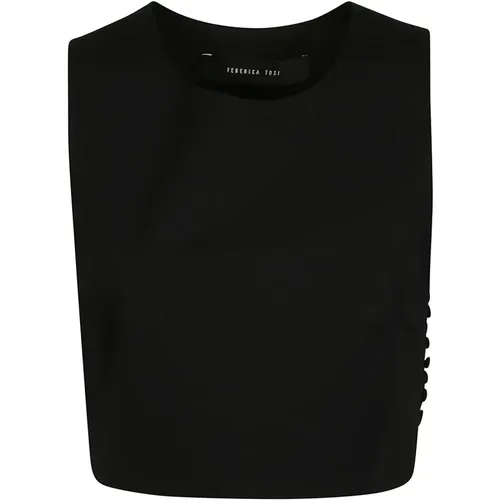 Stylish Cut-Out Top , female, Sizes: XS, S - Federica Tosi - Modalova