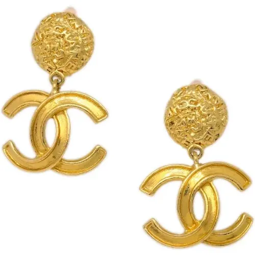 Pre-owned Metal earrings , female, Sizes: ONE SIZE - Chanel Vintage - Modalova