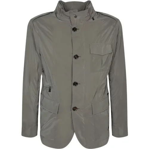 Nylon Three-Quarter Jacket with Remoable Hood , male, Sizes: M, XL, 2XL, L - Moorer - Modalova