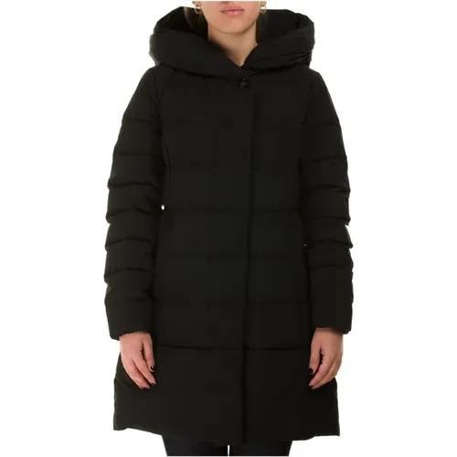 Schwarzer Mantel , Damen, Größe: L - Woolrich - Modalova