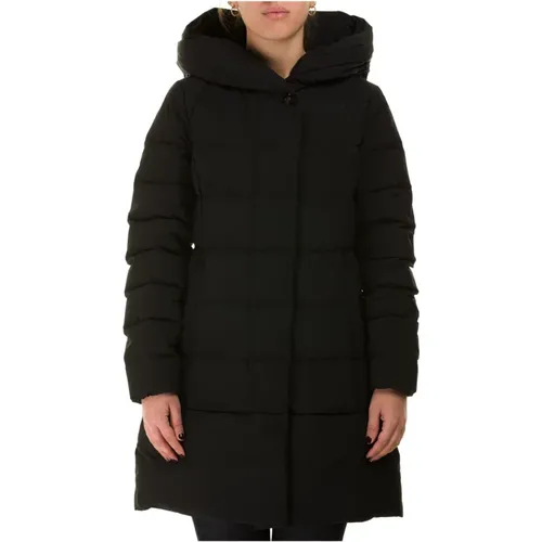 Schwarzer Mantel , Damen, Größe: XS - Woolrich - Modalova