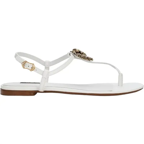 Devotion Flip Flops Sandals , female, Sizes: 3 UK - Dolce & Gabbana - Modalova