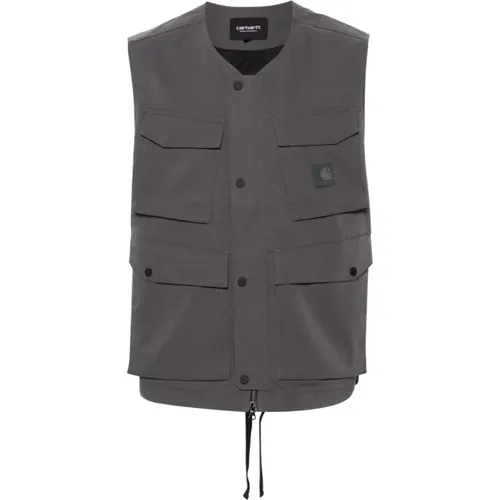 Water-Repellent Vest with 3D Pockets , male, Sizes: M, S - Carhartt WIP - Modalova