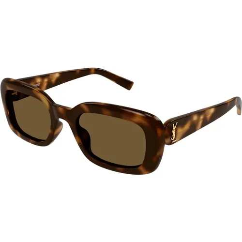 Havana Sunglasses SL M130/F , female, Sizes: 53 MM - Saint Laurent - Modalova