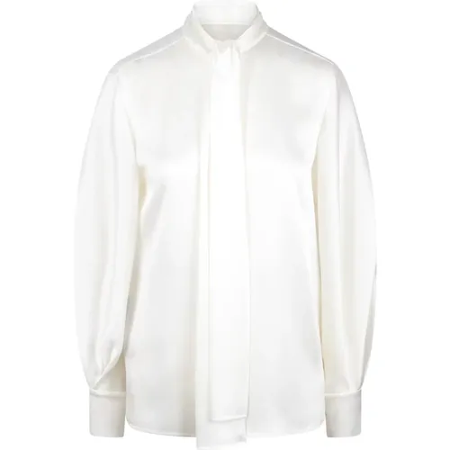 Silk Satin Blouse Shirt Fw24 , female, Sizes: L - alberta ferretti - Modalova