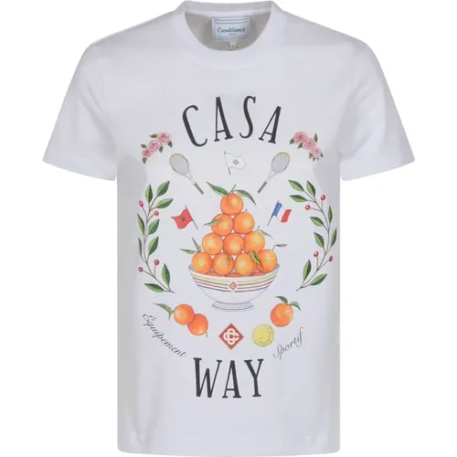 Printed Fitted T-Shirt , female, Sizes: S - Casablanca - Modalova