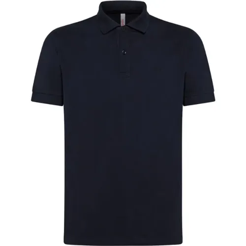 Klassisches Herren Polo Shirt - Cold Dye Details , Herren, Größe: XL - Sun68 - Modalova