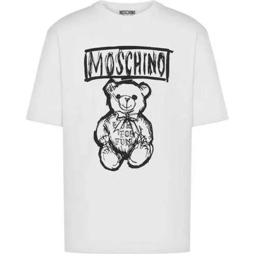 Teddybär-Logo T-Shirts und Polos , Herren, Größe: XL - Moschino - Modalova