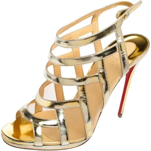 Pre-owned Leather sandals , female, Sizes: 5 1/2 UK - Christian Louboutin Pre-owned - Modalova