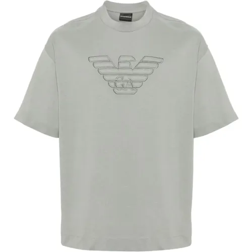 T-shirts and Polos Grey , male, Sizes: 2XL - Emporio Armani - Modalova