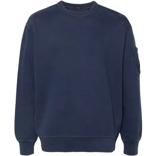 Blaue Estate Sweatshirt , Herren, Größe: M - C.P. Company - Modalova