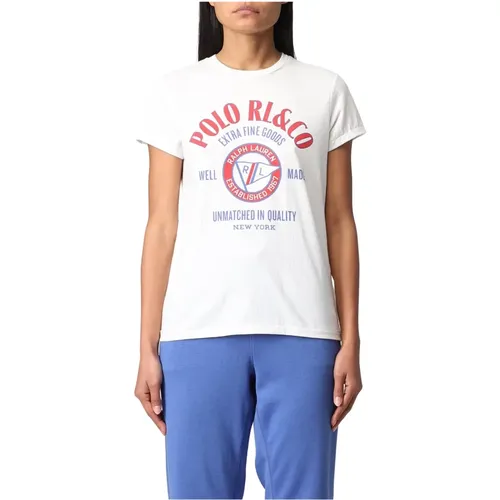 Premium Damen T-Shirt mit ikonischem Logo , Damen, Größe: M - Polo Ralph Lauren - Modalova