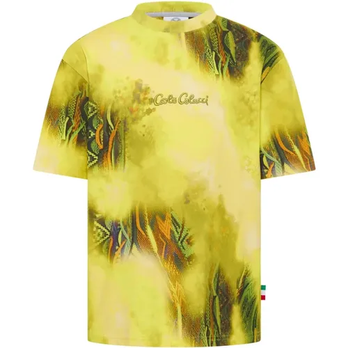 Dynamisches Strick Oversize T-Shirt , Herren, Größe: M - carlo colucci - Modalova