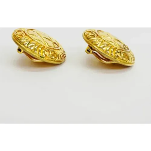 Pre-owned Gold Metal Chanel Earrings , female, Sizes: ONE SIZE - Chanel Vintage - Modalova