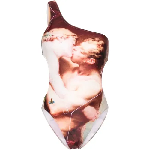Einteiliger Badeanzug Kuss Stil , Damen, Größe: L - Vivienne Westwood - Modalova