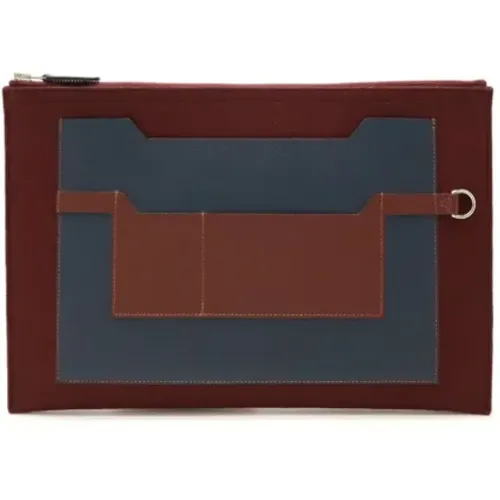 Pre-owned Leather clutches , female, Sizes: ONE SIZE - Hermès Vintage - Modalova