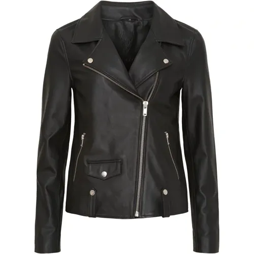 Oversized Biker Jacket with Silver Accents , female, Sizes: 3XL, S, L, 2XL, M, XL - Notyz - Modalova