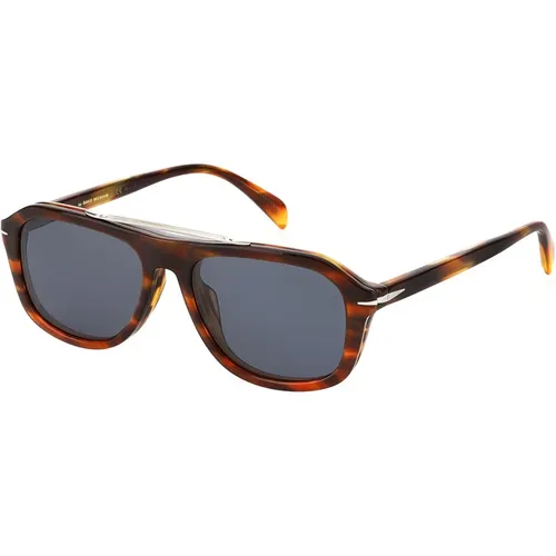 DB 7006/G/Cs Sunglasses in Horn/Blue Clip-On,Black/ Clip-On Sunglasses,David Beckham Sonnenbrille - Eyewear by David Beckham - Modalova