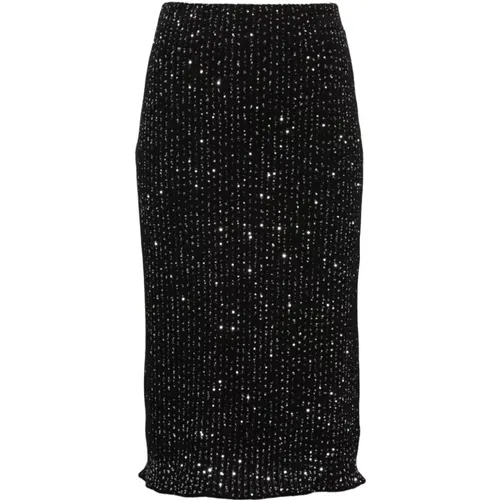 Sequin Midi Skirt , female, Sizes: S, M - Fabiana Filippi - Modalova