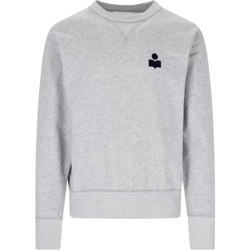 Grey Cotton Logo Sweater , male, Sizes: S, M, XL, L - Isabel marant - Modalova