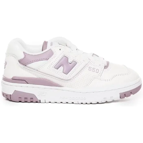 Lilac Faux Leather Sneakers , female, Sizes: 2 1/2 UK, 4 UK, 3 1/2 UK, 6 UK, 7 UK, 7 1/2 UK - New Balance - Modalova