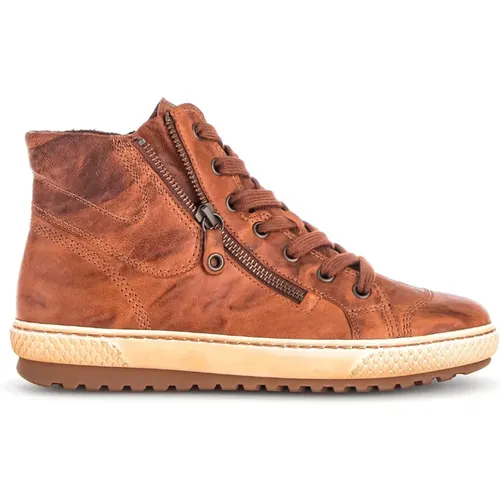 Elegante High-Top-Ledersneakers , Damen, Größe: 37 EU - Gabor - Modalova