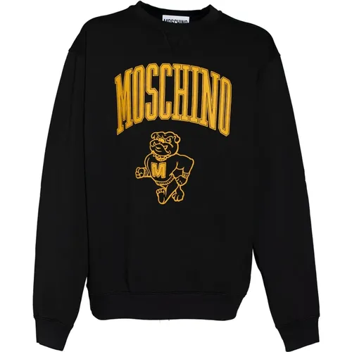 Bulldog Varsity Sweatshirt , male, Sizes: M, L - Moschino - Modalova